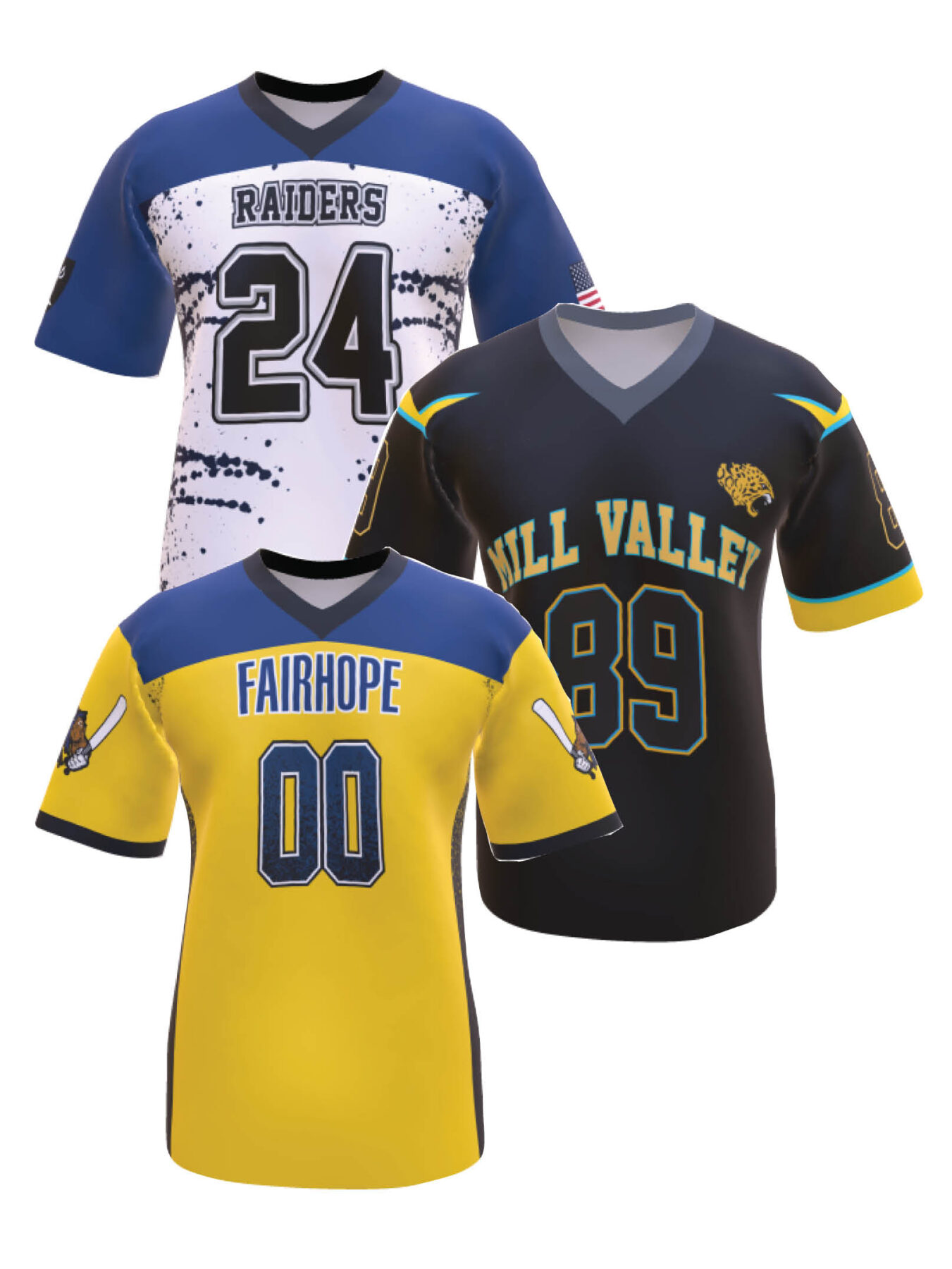 custom flag football jerseys