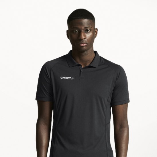 Man wearing a black Craft performance polo